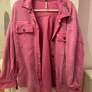 Free people Pink shacket